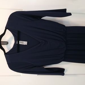 Go Couture Navy Maxi Dress, Medium